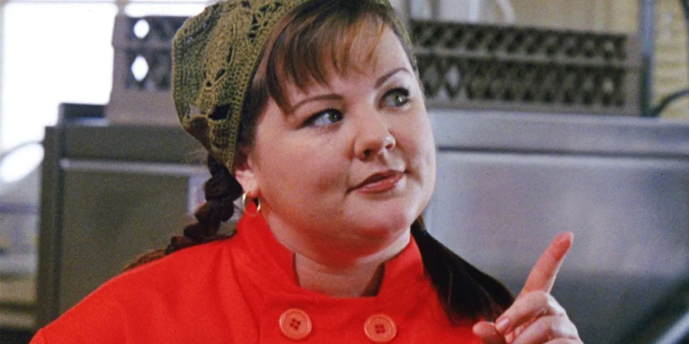 Sookie St. James apontando em Gilmore Girls. 