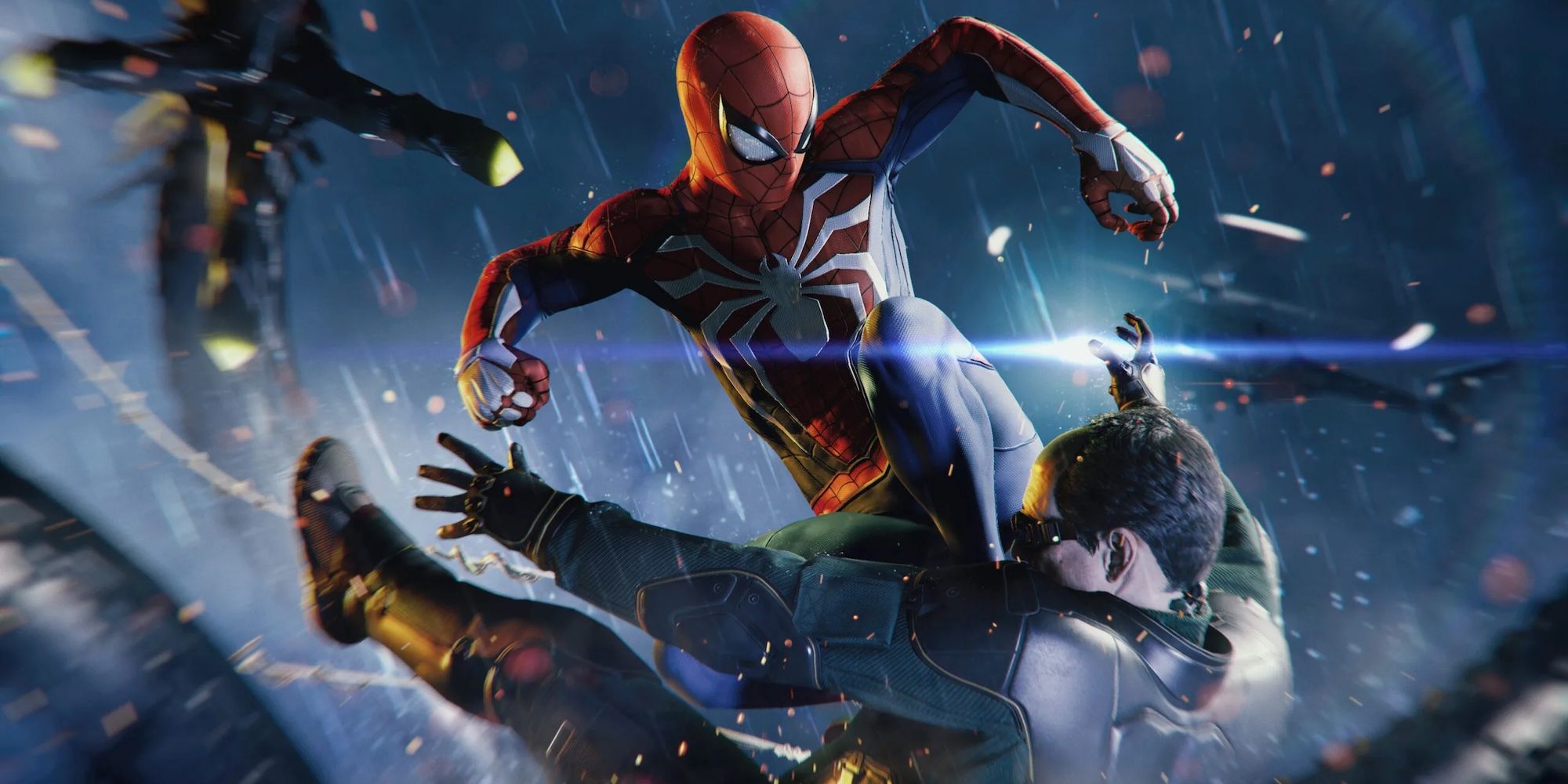 Peter Parker fighting Doc Ock in Marvel's Spider-Man.