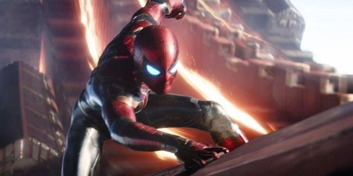 Spider-Man on Thanos' ship in Avengers Infinity War