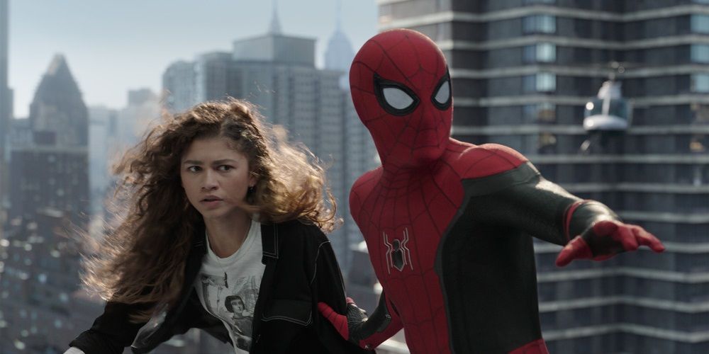 Spidey and MJ at the beginning of Spider-Man No Way Home