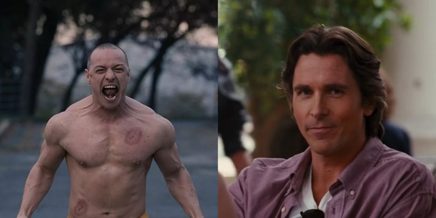 Split image of Glass and The Dark Knight Rises