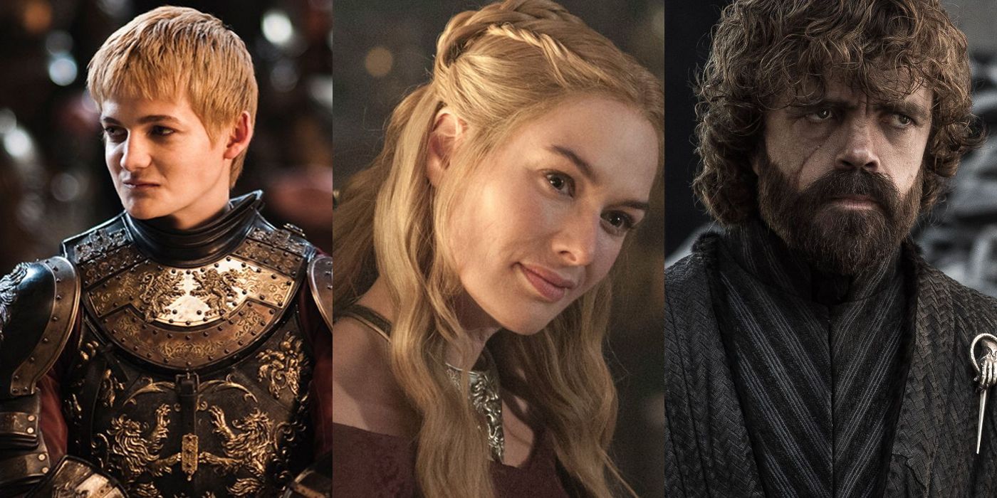 Split image of Joffrey, Cersei, and Tyrion in Game of Thrones