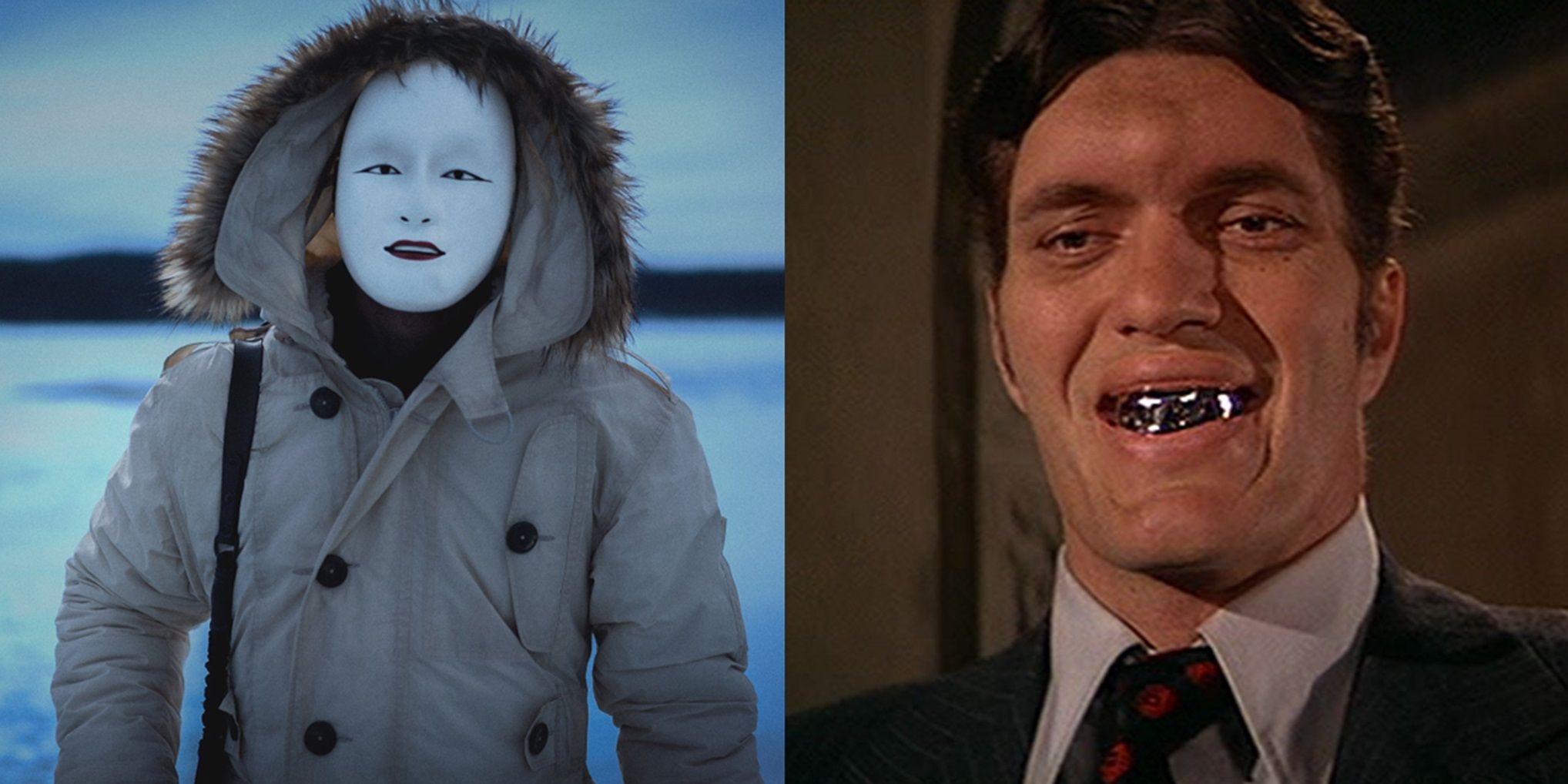 Split image of Safin in No Time to Die and Jaws in The Spy Who Loved Me