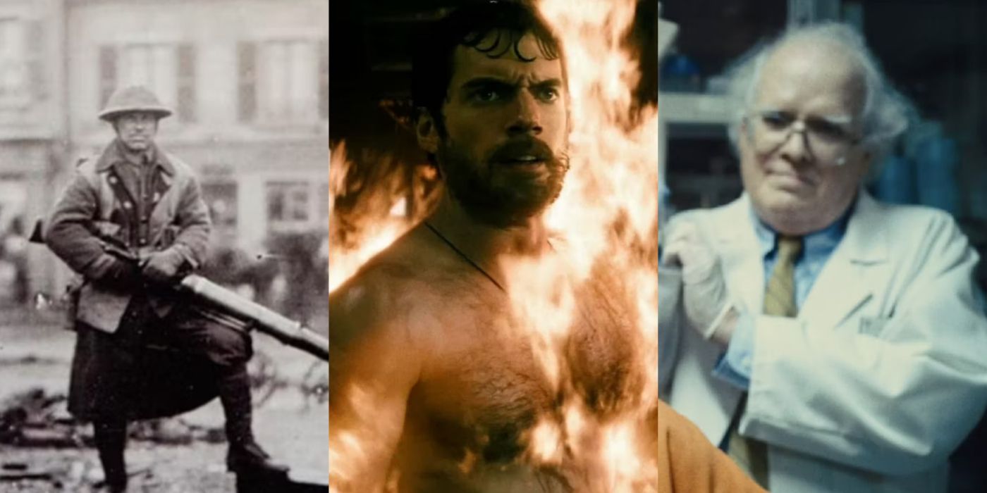 Split image of Wonder Woman, Man of Steel, and The Suicide Squad