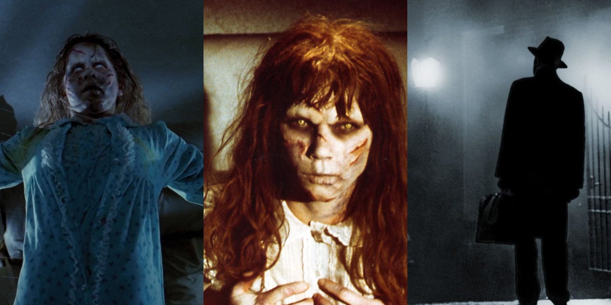 Split image of scenes from The Exorcist