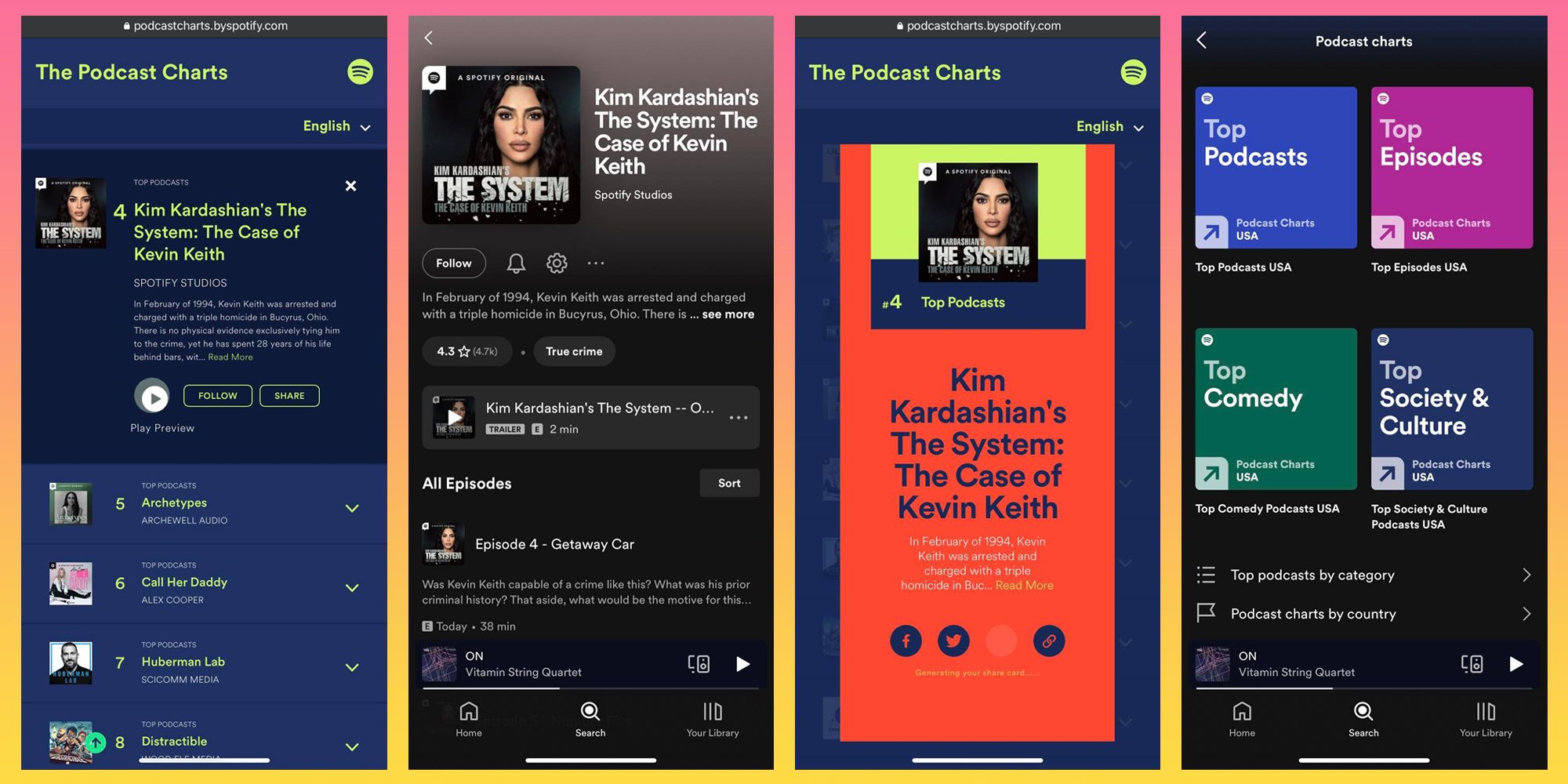 Spotify Podcast Charts App Pages