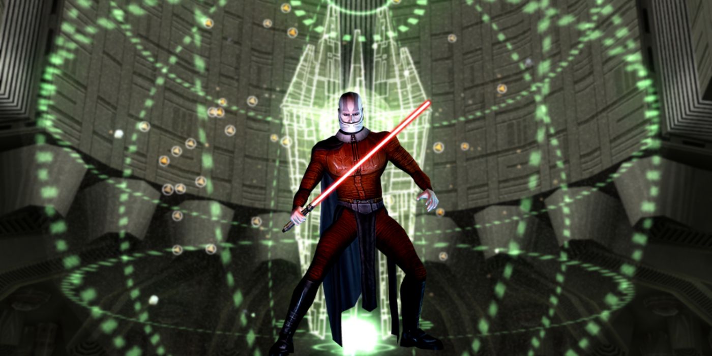 Darth Malak and the Star Forge in KOTOR 1.
