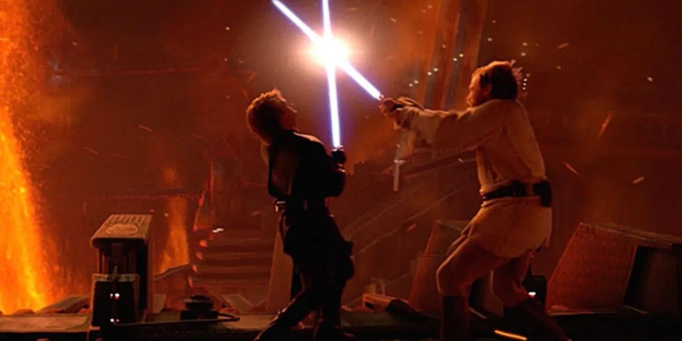 Star Wars Revenge of the Sith Fight between Obi Wan Kenobi and Anakin Skywalker
