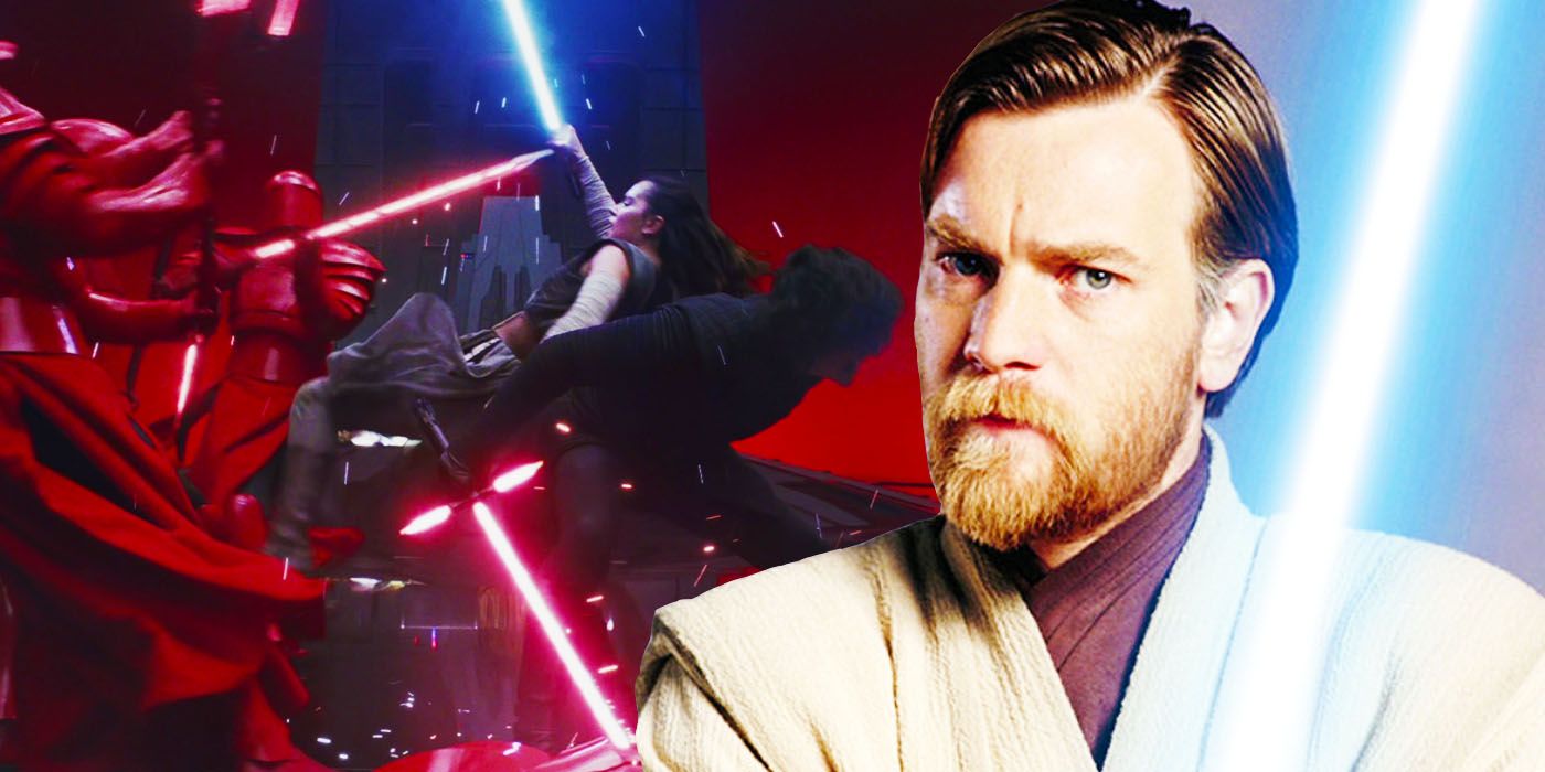 Star Wars Rey Kylo Ren fight scene Obi Wan 