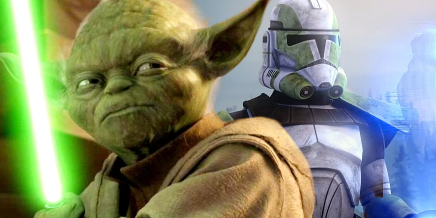Star Wars Yoda Revenge of the Sith and Clone Trooper