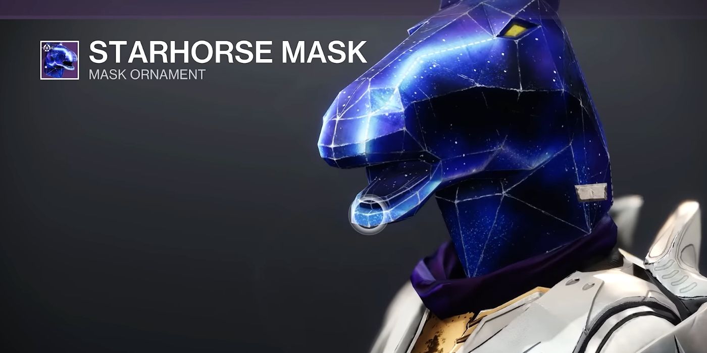 Visualização da máscara Starhorse em Destiny 2