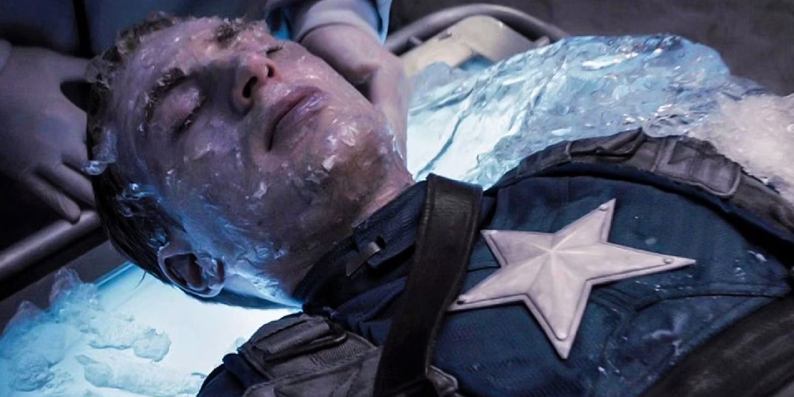 Steve Rogers is thawed out in Captain America The First Avenger