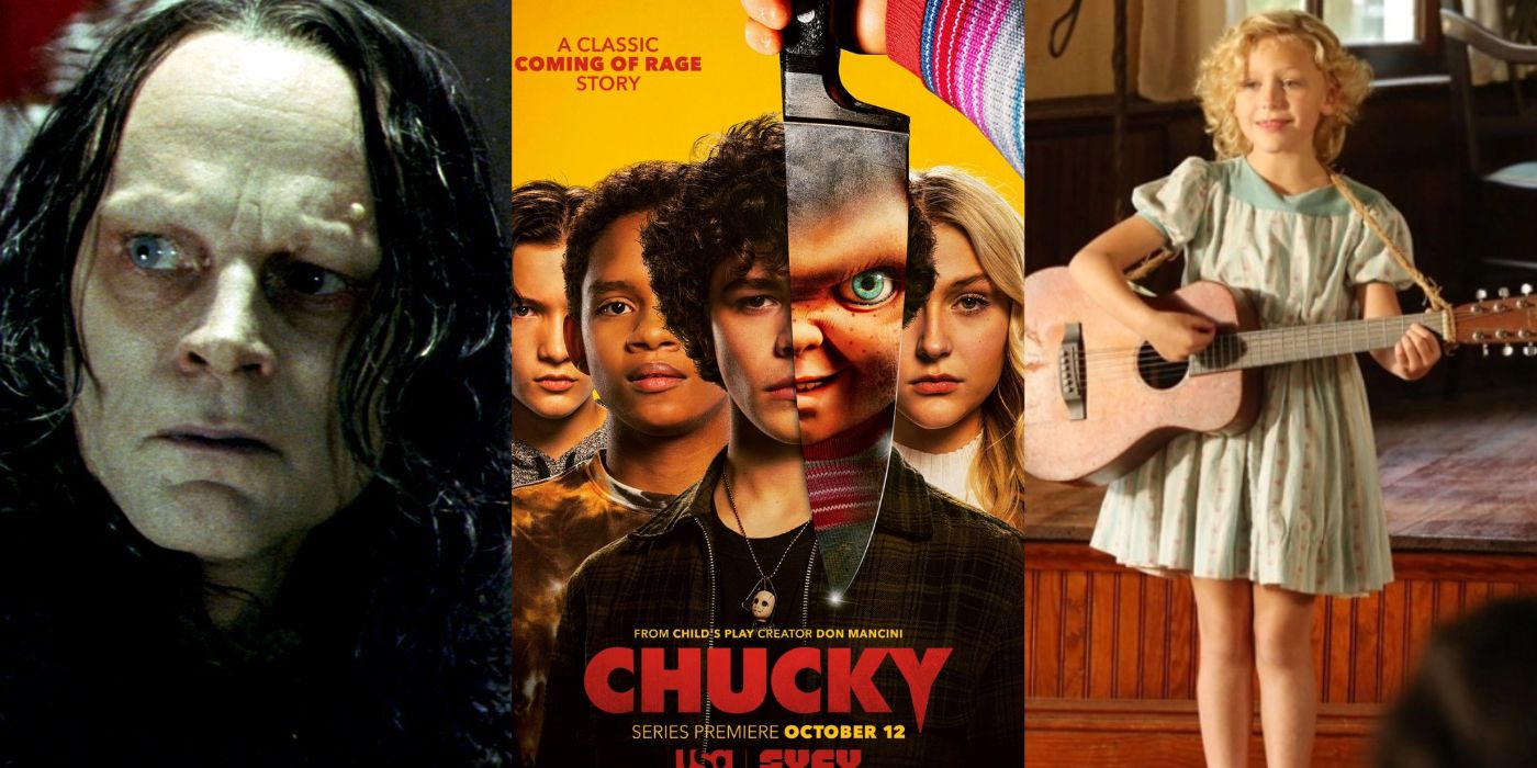 Stills from Chucky and other shows and movies starring the cast