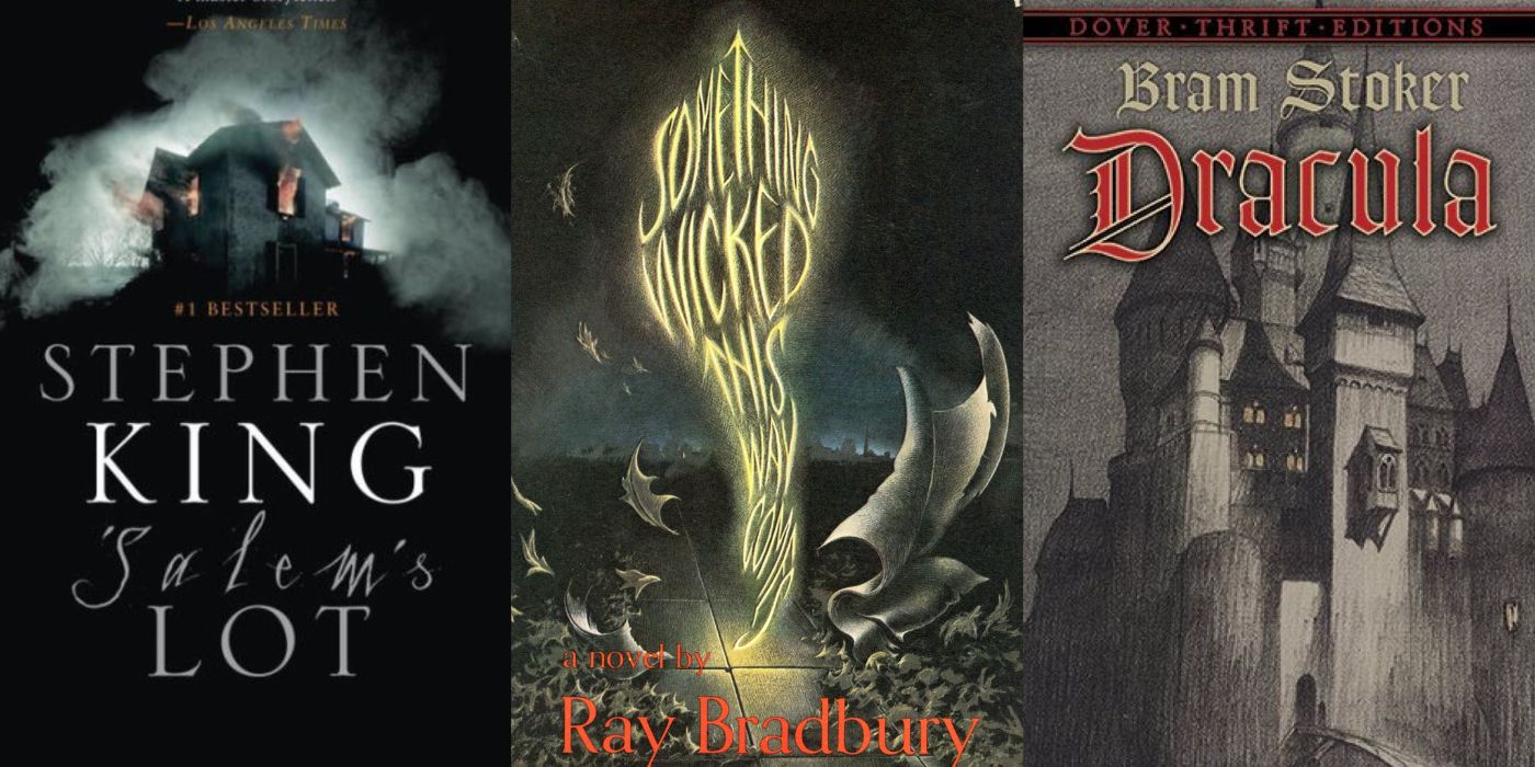 Stills of various books covers that are perfect for Halloween