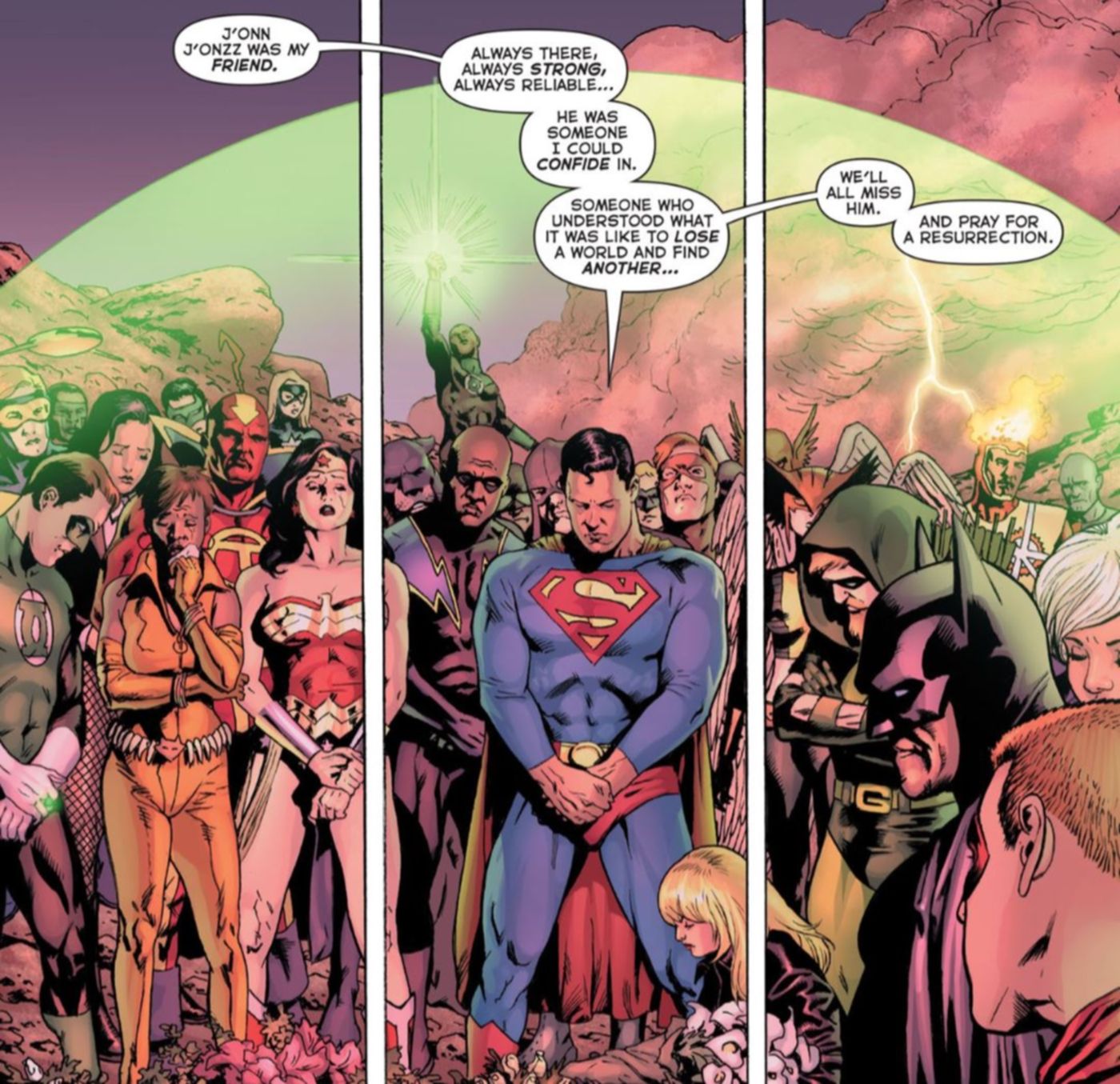 Superman Martian Manhunter Eulogy Resurrection DC Comics