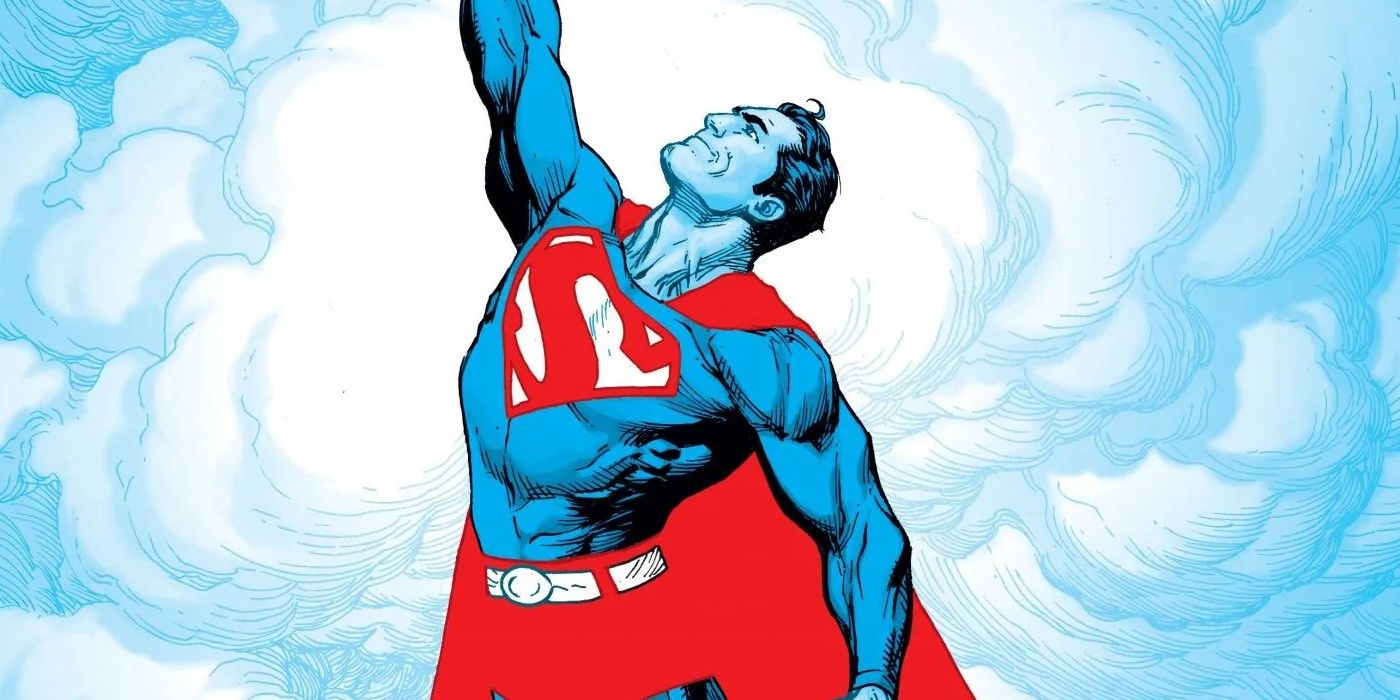 Superman in red and blue