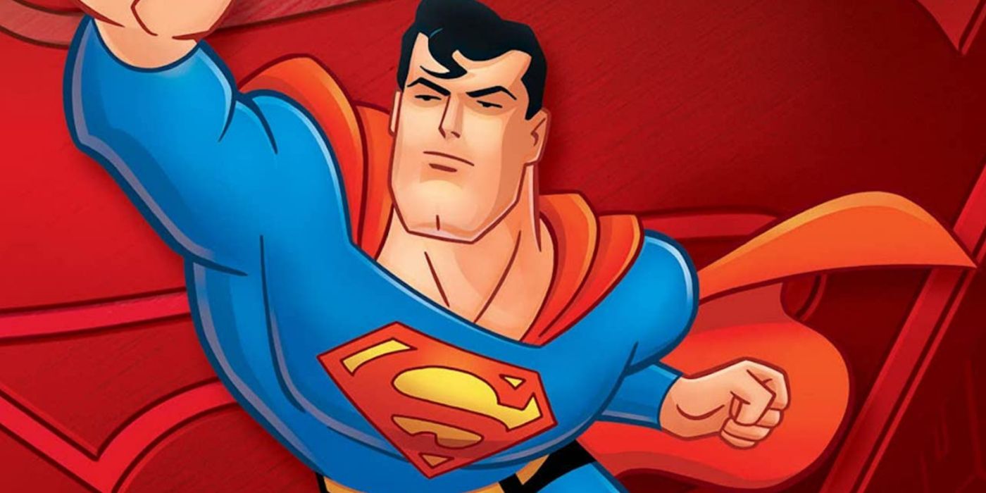 Superman: The Animated Series promo art featuring the flying titular hero.