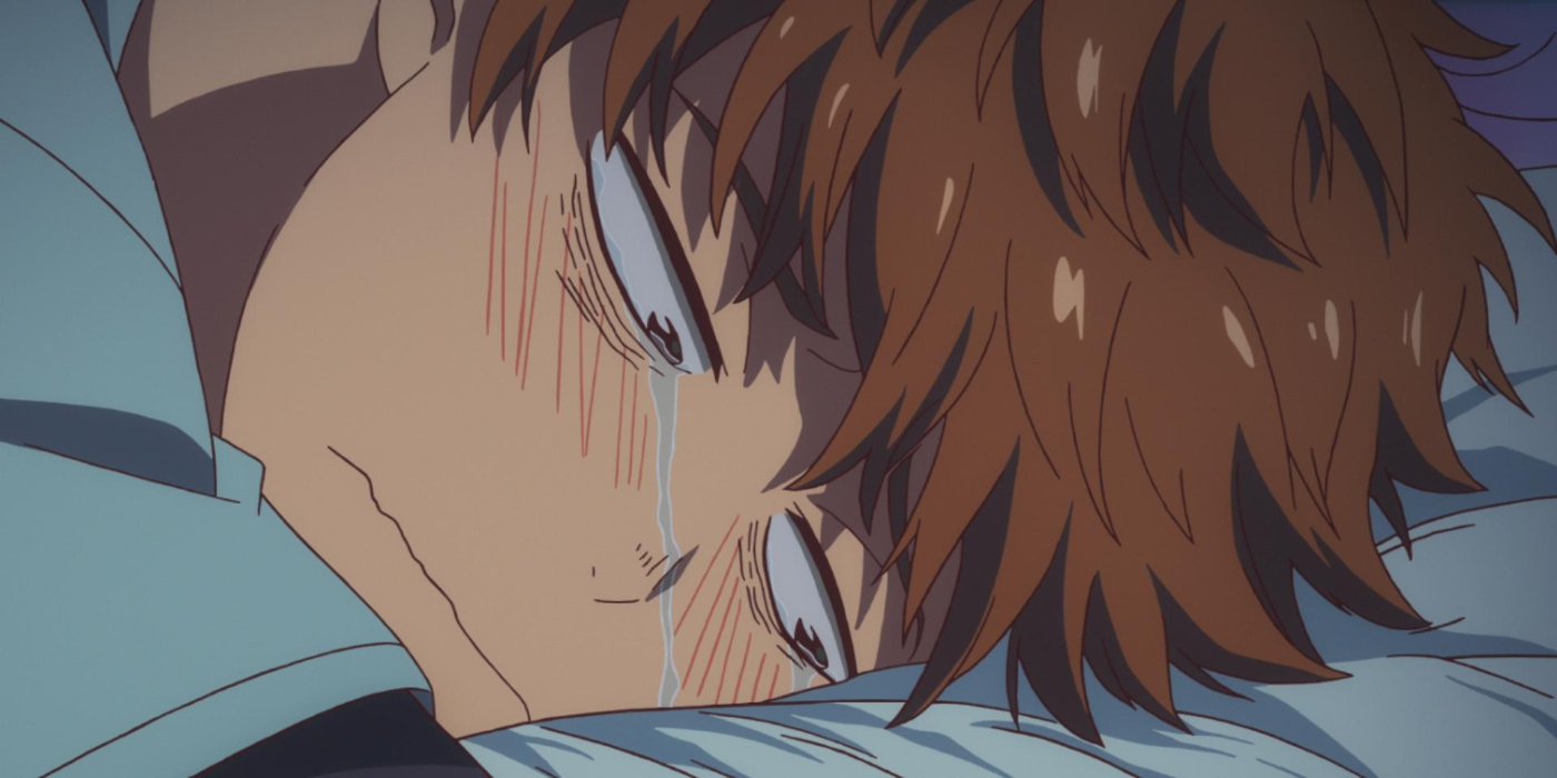 Kazuya crying into a bed Kanokari