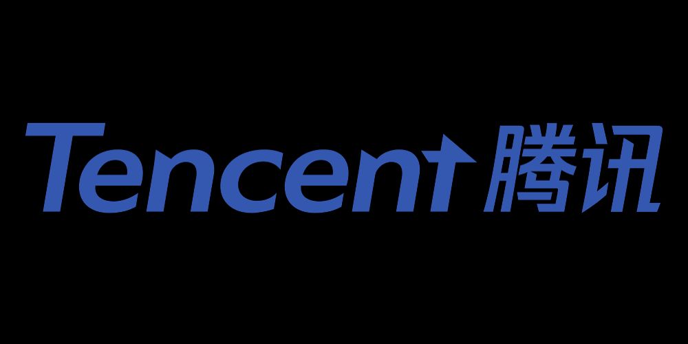 O logotipo da Tencent é exibido