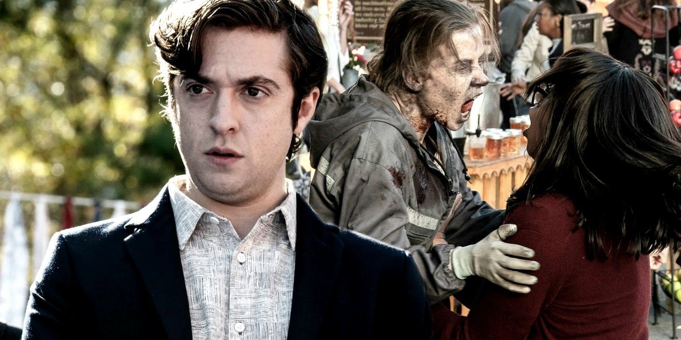 Teo Rapp Olsen as Sebastian and zombie in Walking Dead