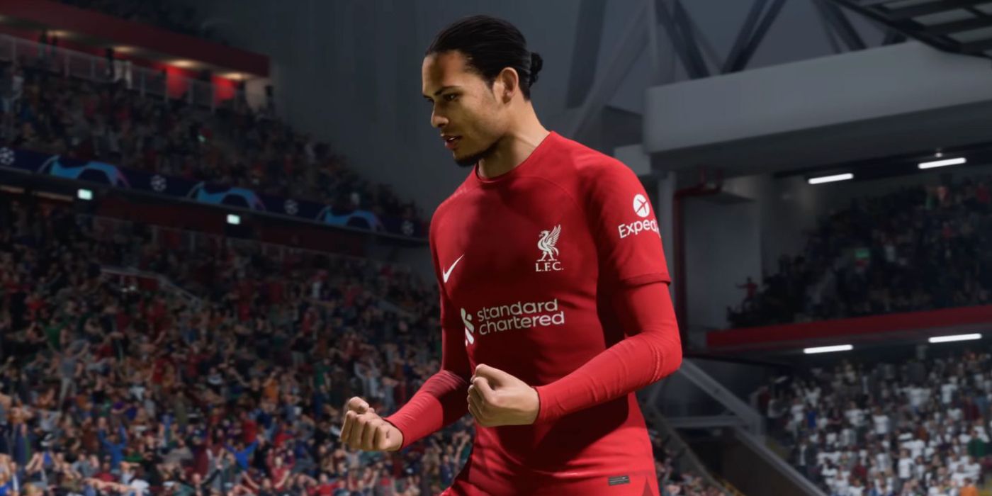 Virgil Van Dyk Celebrating in FIFA 23