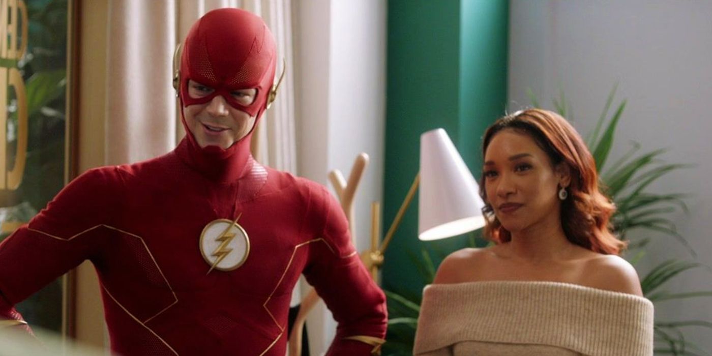 The Flash and Iris in a scene from The Flash season 9.