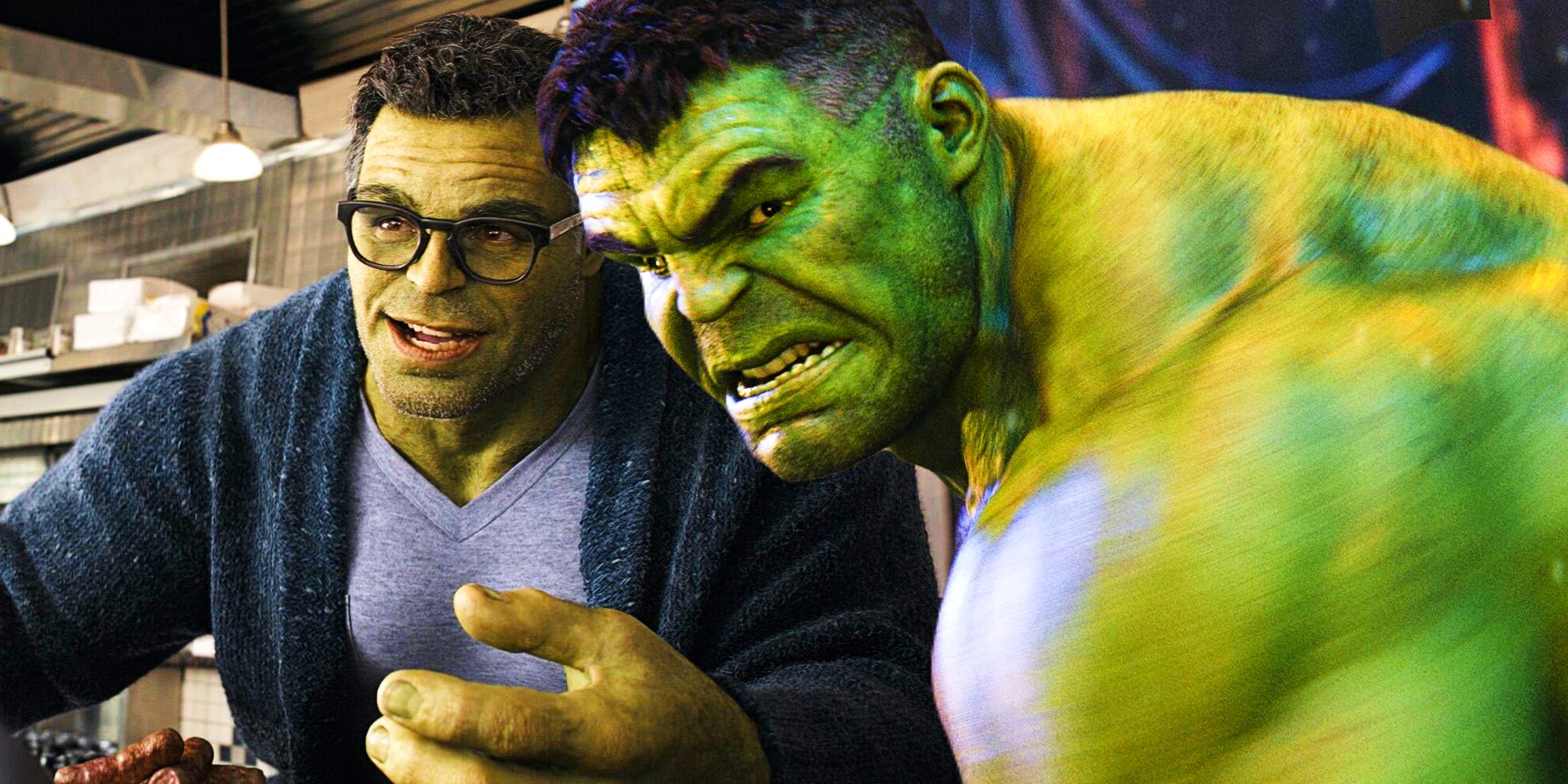 The Hulk in Avengers Endgame and Avengers Infity War