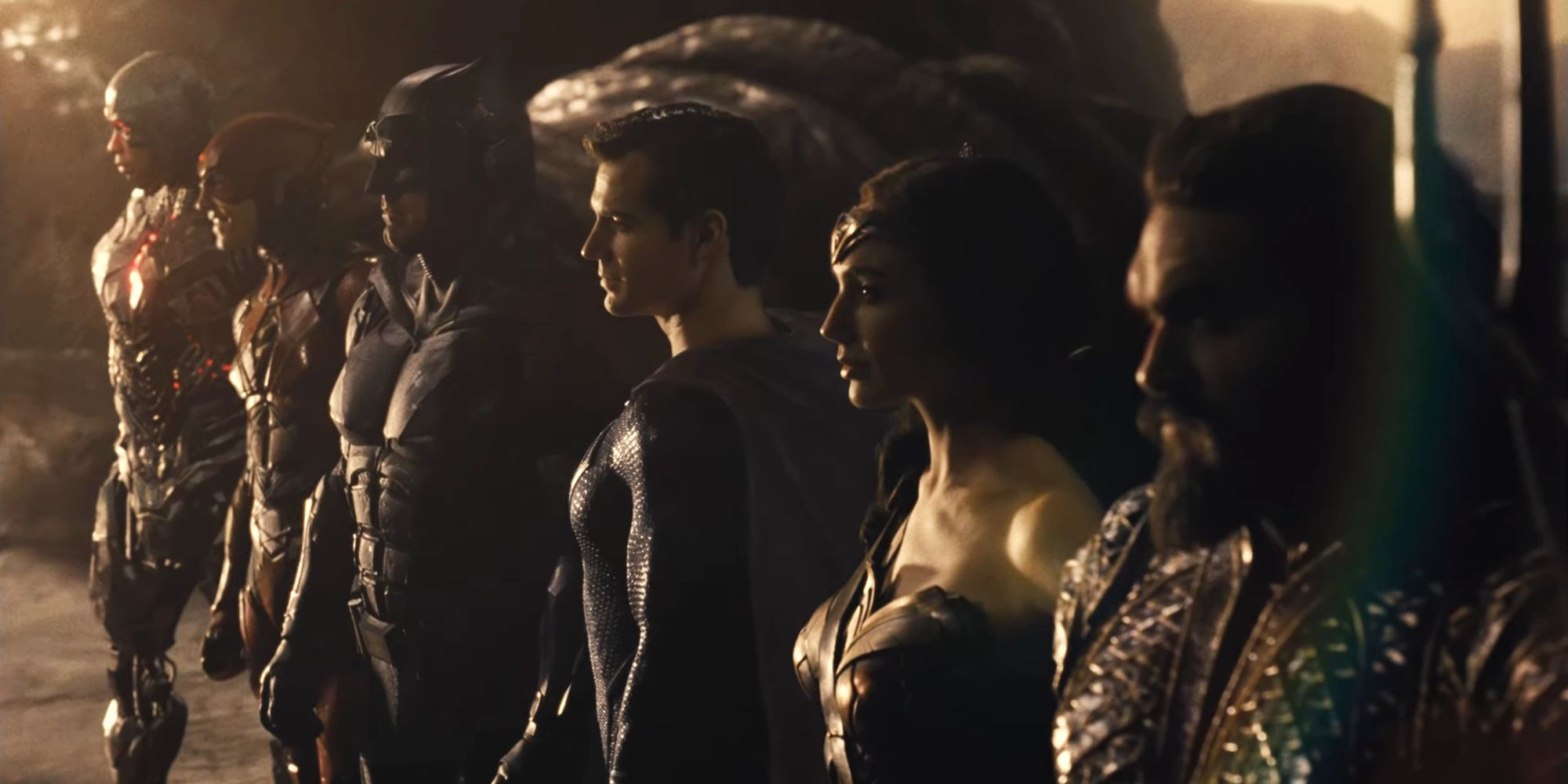 The League standing together in the sun in Zack Snyder's Justice League (2021)