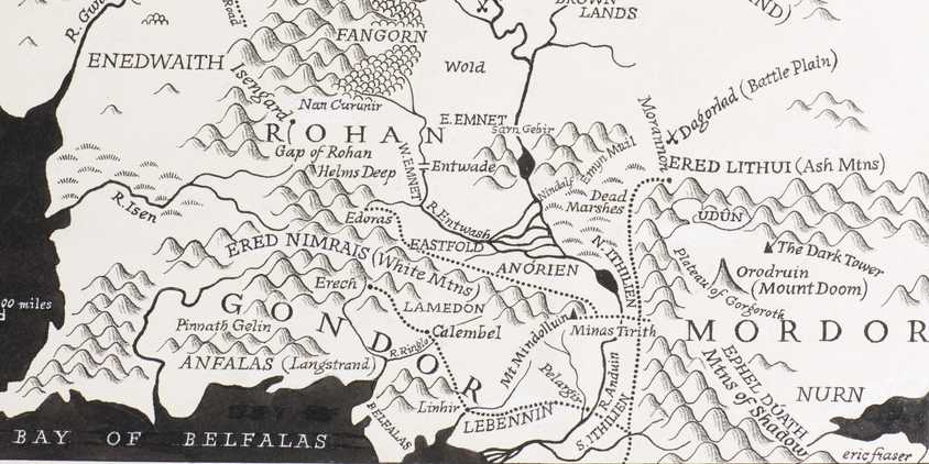 The Lord of the Rings Map of Middle-earth