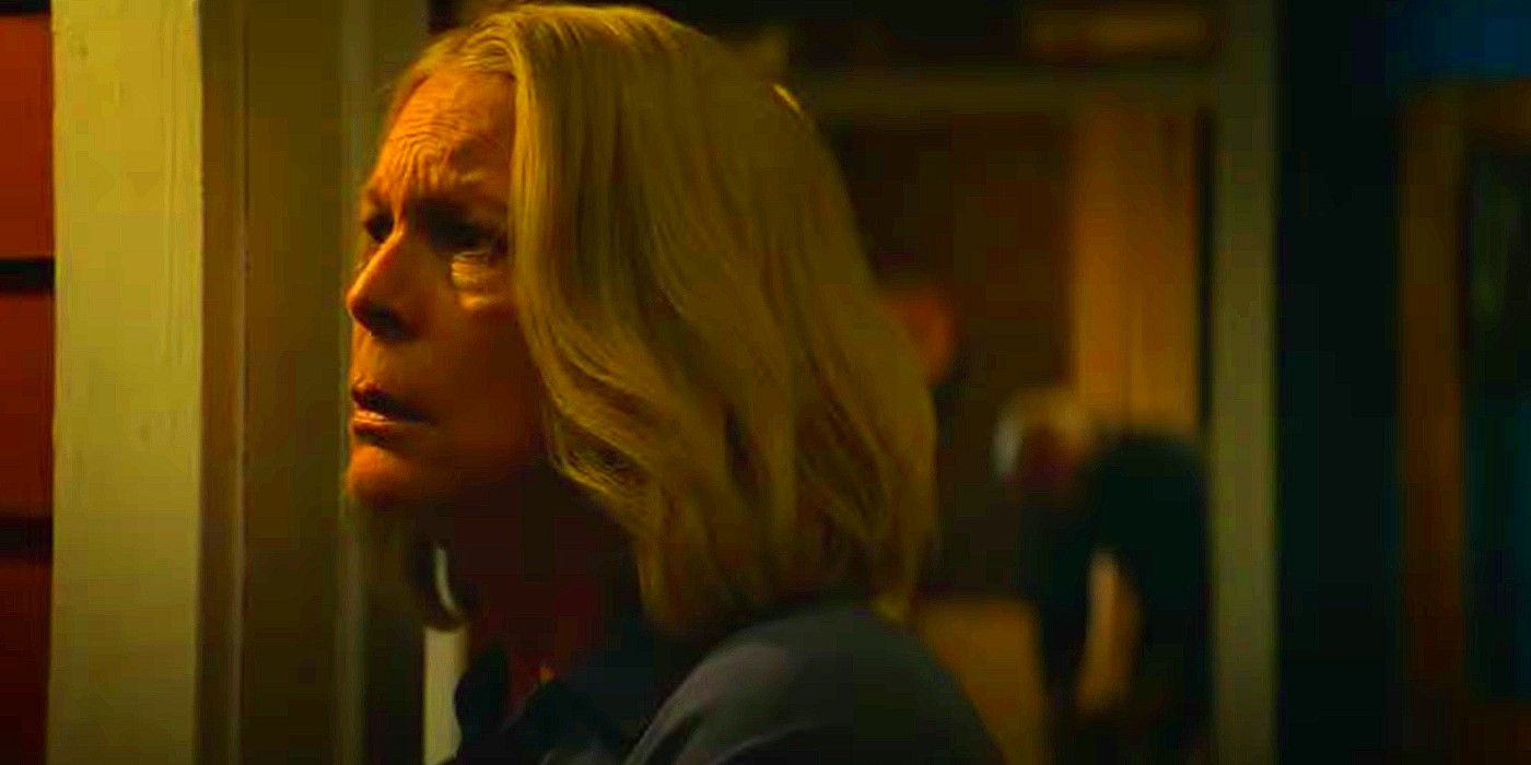 The Shape rises behind Laurie in the Halloween Ends trailer