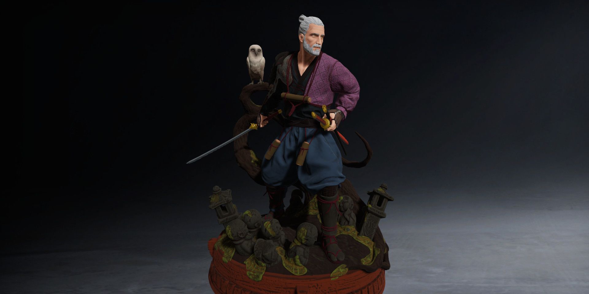 The Witcher 3's Geralt in Model Builder
