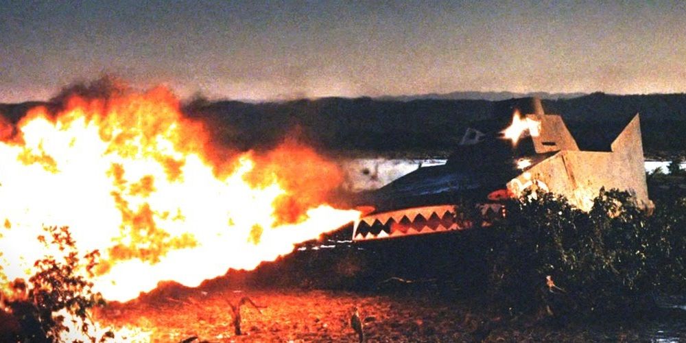 The flamethrowing tank in Dr No