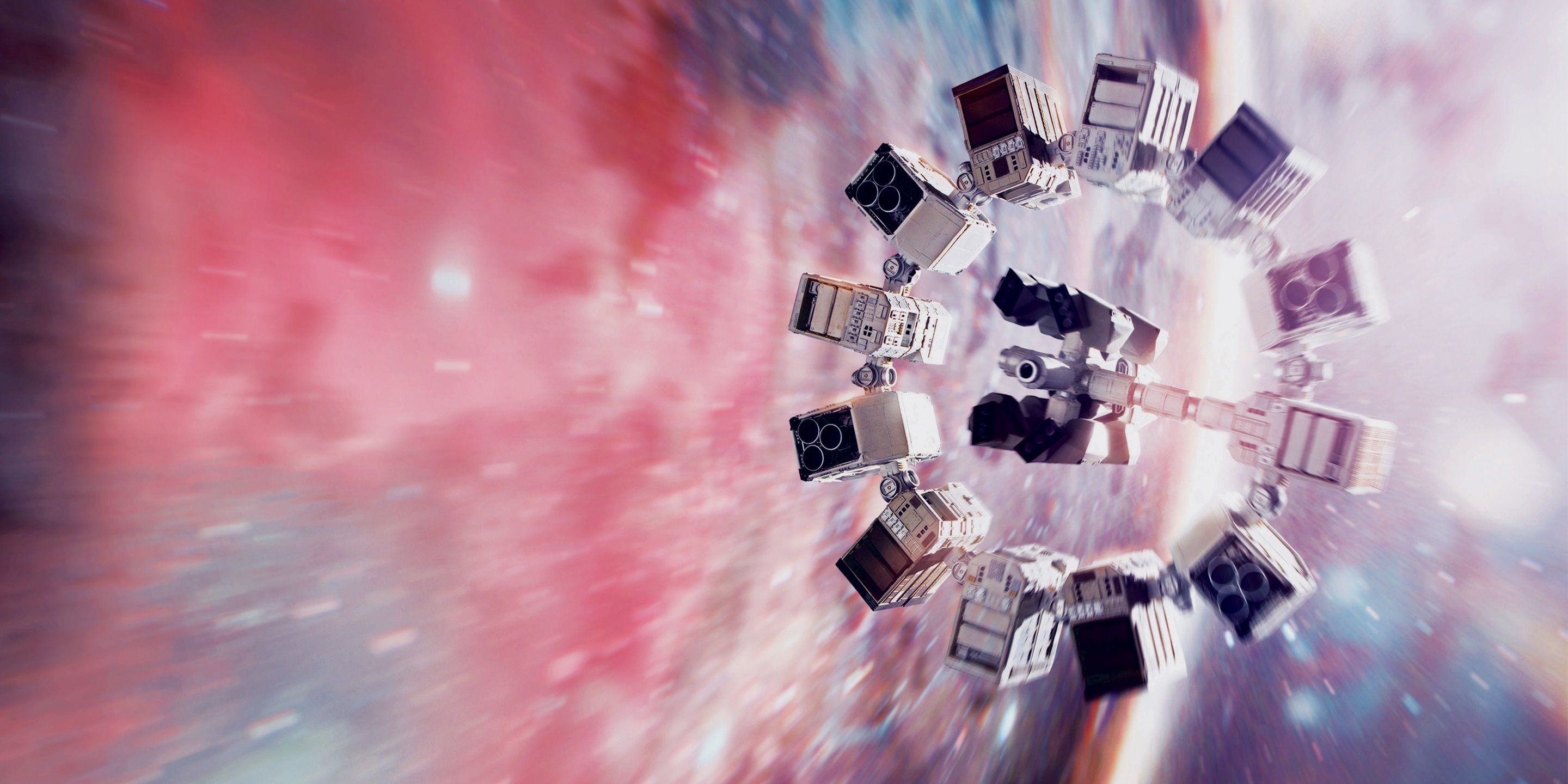 The ship floats through space in Interstellar