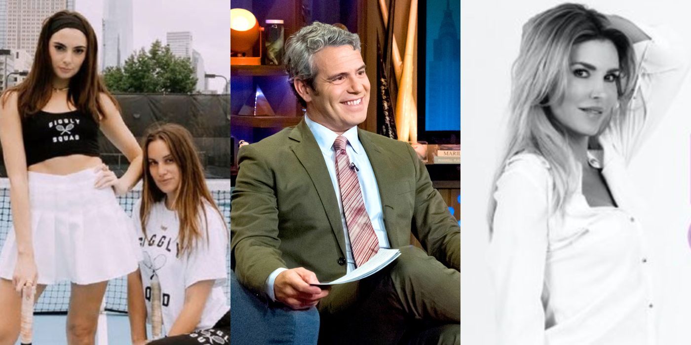 Three split images of different podcasts on Bravo