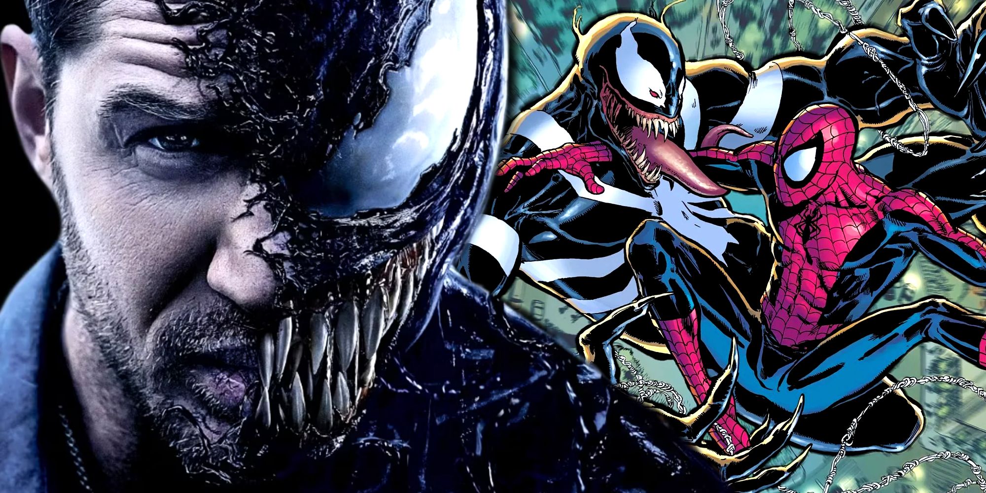Eddie Brock de Tom Hardy e Homem-Aranha vs Venom na Marvel Comics