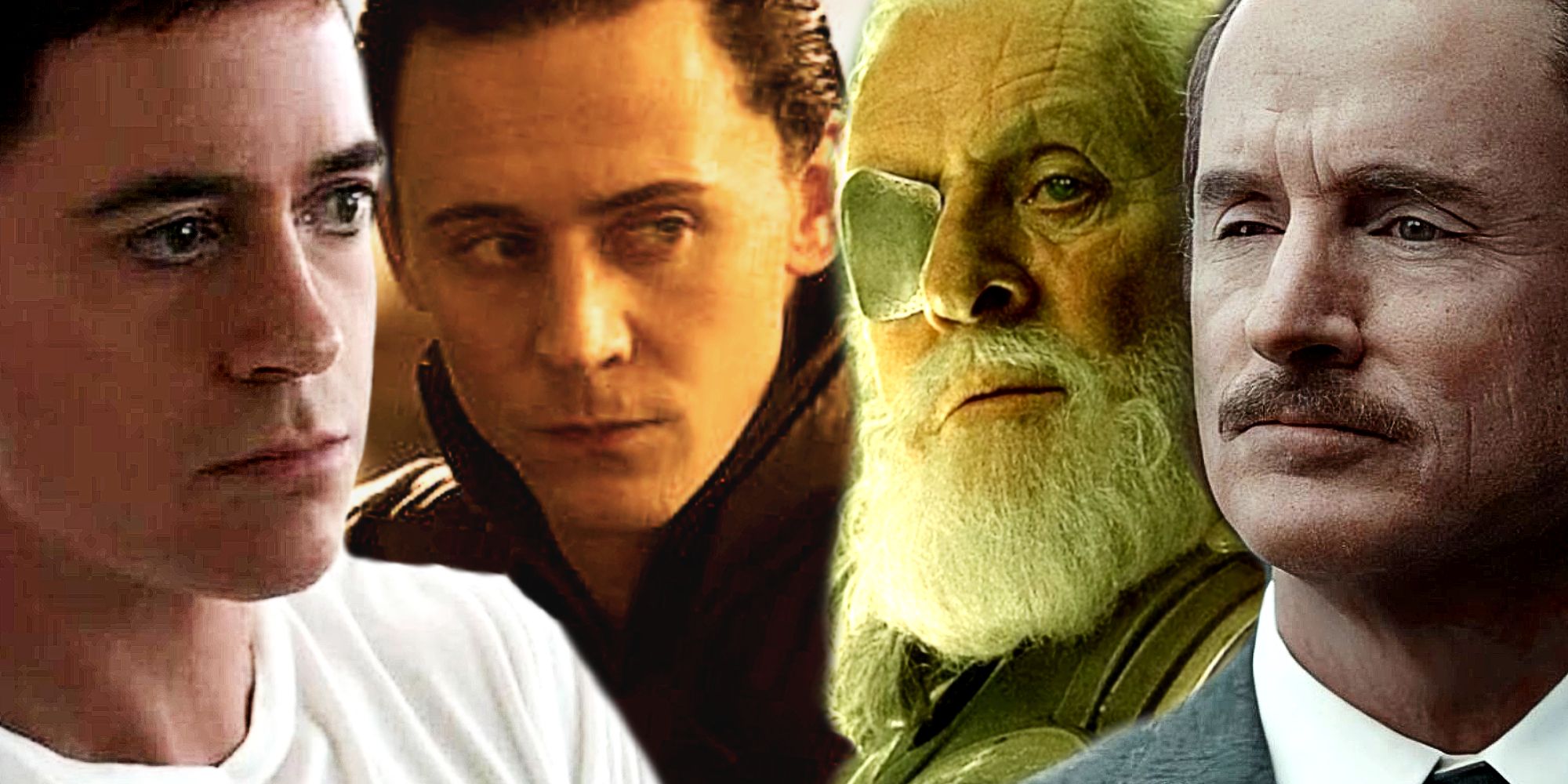 Tony Stark, Loki, Odin, and Howard Stark in the MCU