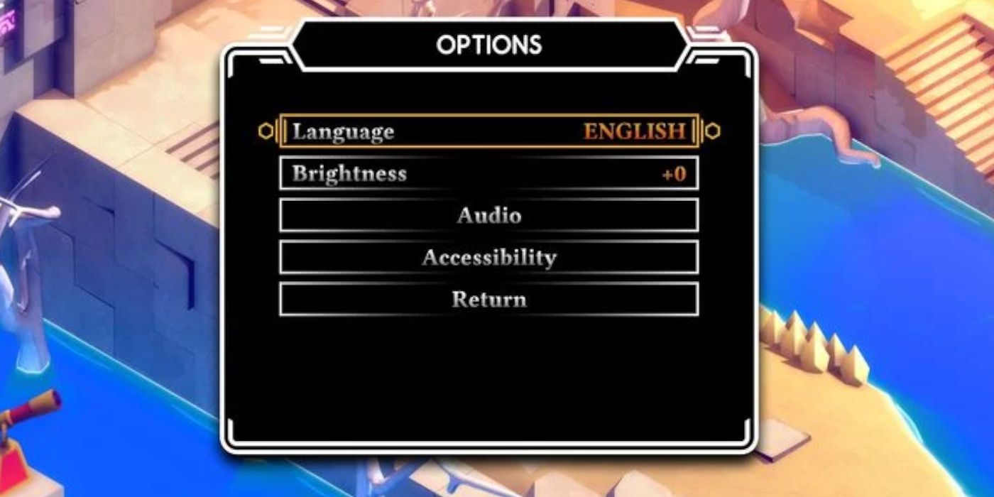 TUNIC's options menu leads to an accessibility feature allowing for preferred ways to play