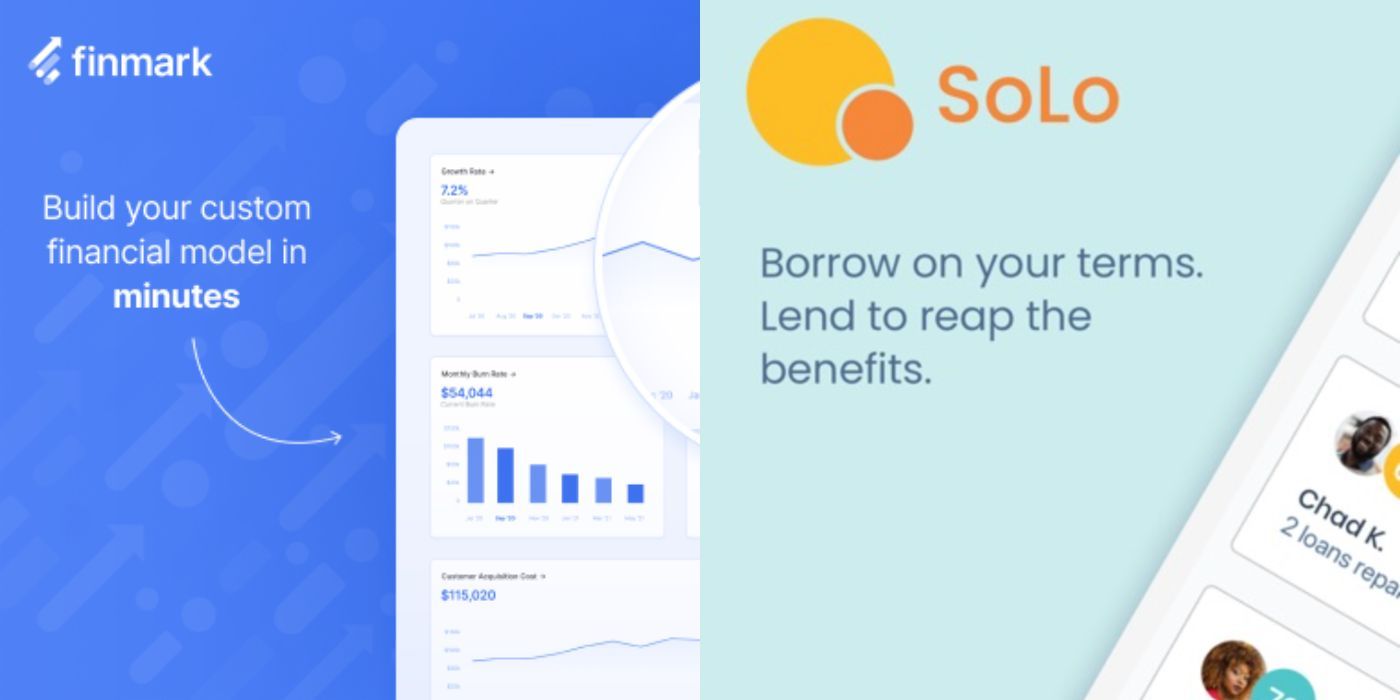 Two side by side images from SoLo and Finmark tech companies