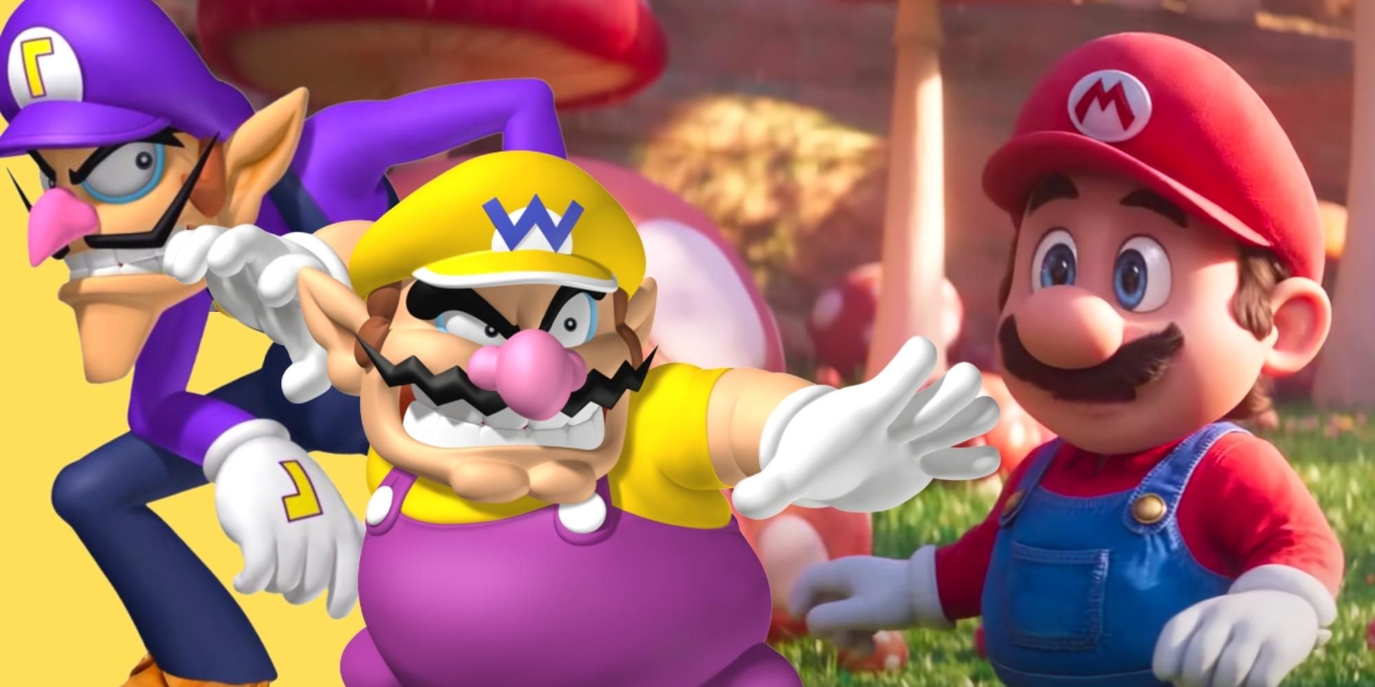 Nintendo's Wario and Waluigi alongside Mario from The Super Mario Bros. Movie