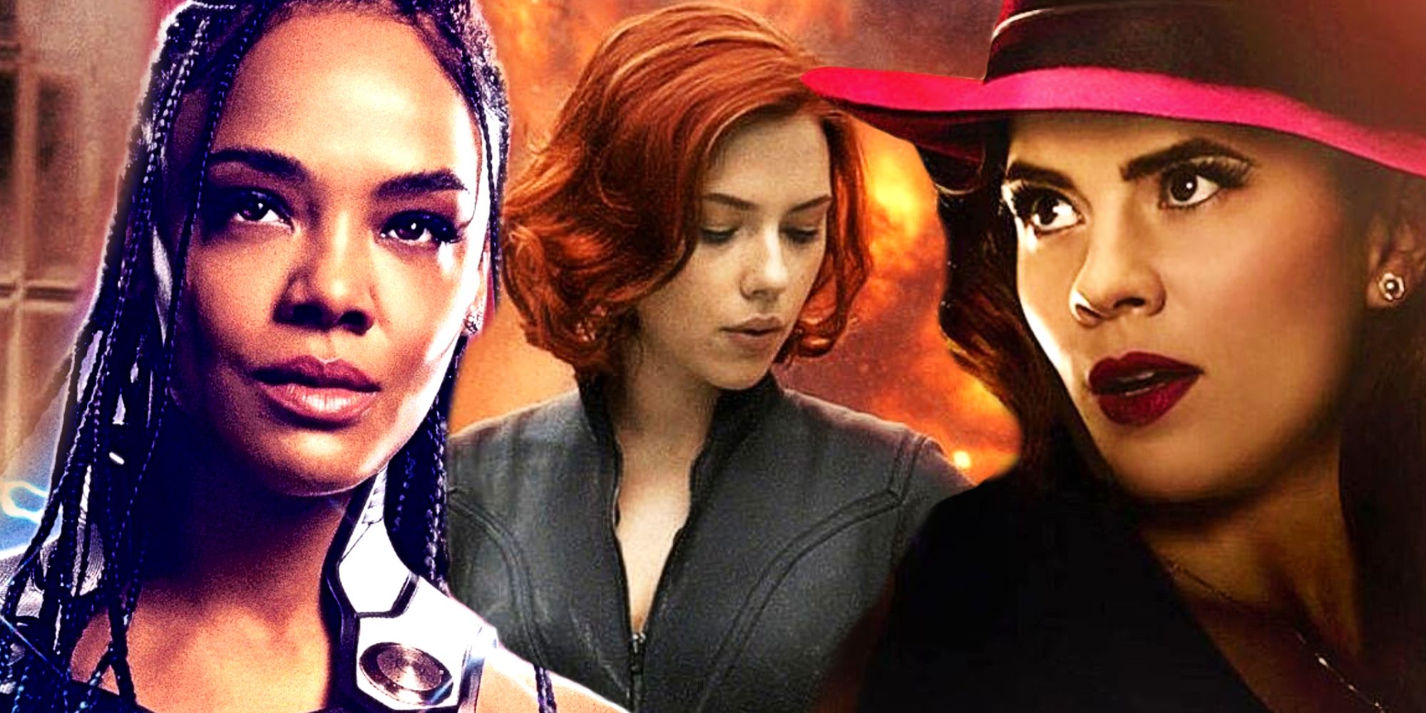 Valkyrie, Black Widow, and Peggy Carter in the MCU