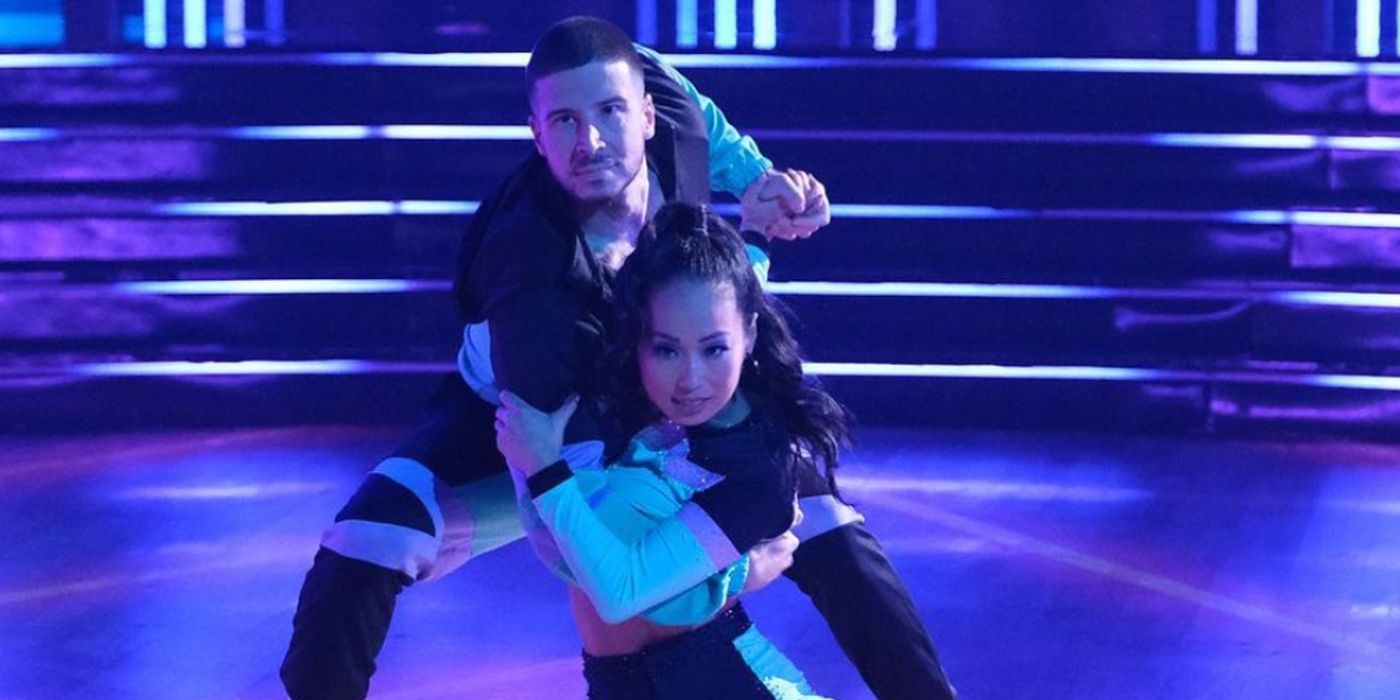 Vinny Guadagnino and his DWTS partner Koko Iwasaki during Most Memorable Year Night