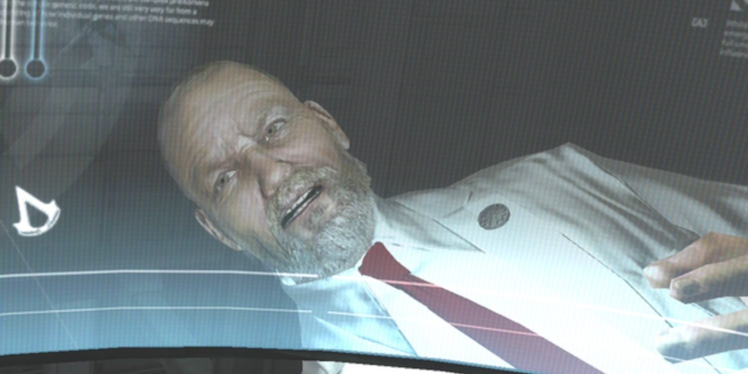 Doctor Warren Vidic stands over Desmond in Assassin&rsquo;s Creed.