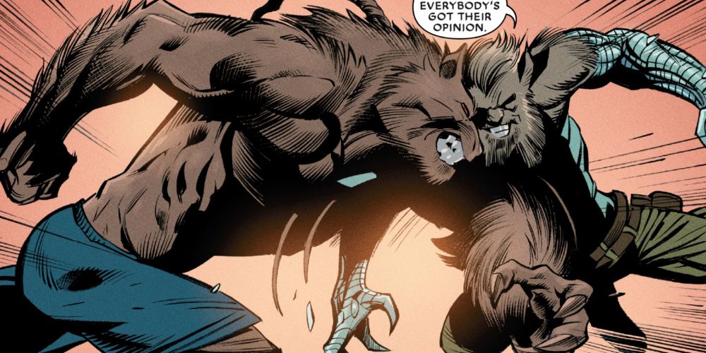 Jack fights a henchman in Werewolf By Night (Vol 3) #4