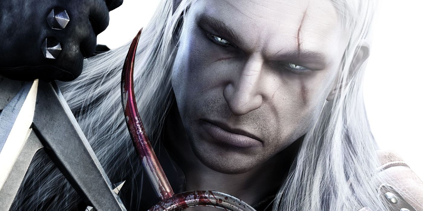Promo image of Geralt from the original Witcher game.