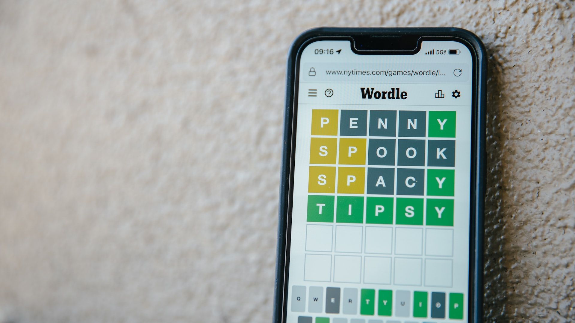 Wordle-puzzeltips op iPhone