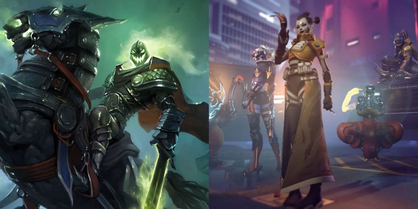 Split image of World of Warcraft and Overwatch characters for their Halloween events.