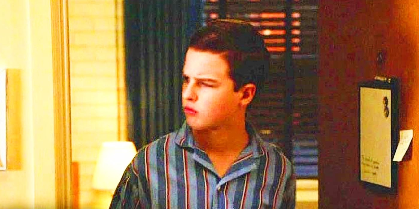 Sheldon checks the outside of his room on Young Sheldon season 6 episode 5 trailer