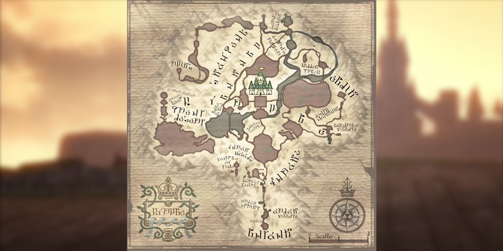 A map of Twilight Princess' Hyrule.
