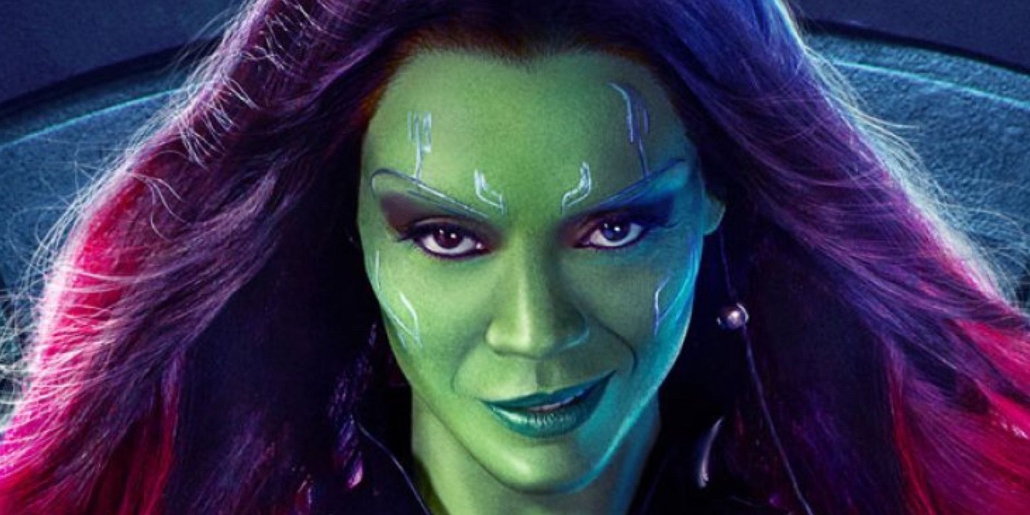 Zoe Saldaña como Gamora em Guardiões da Galáxia (2016-)