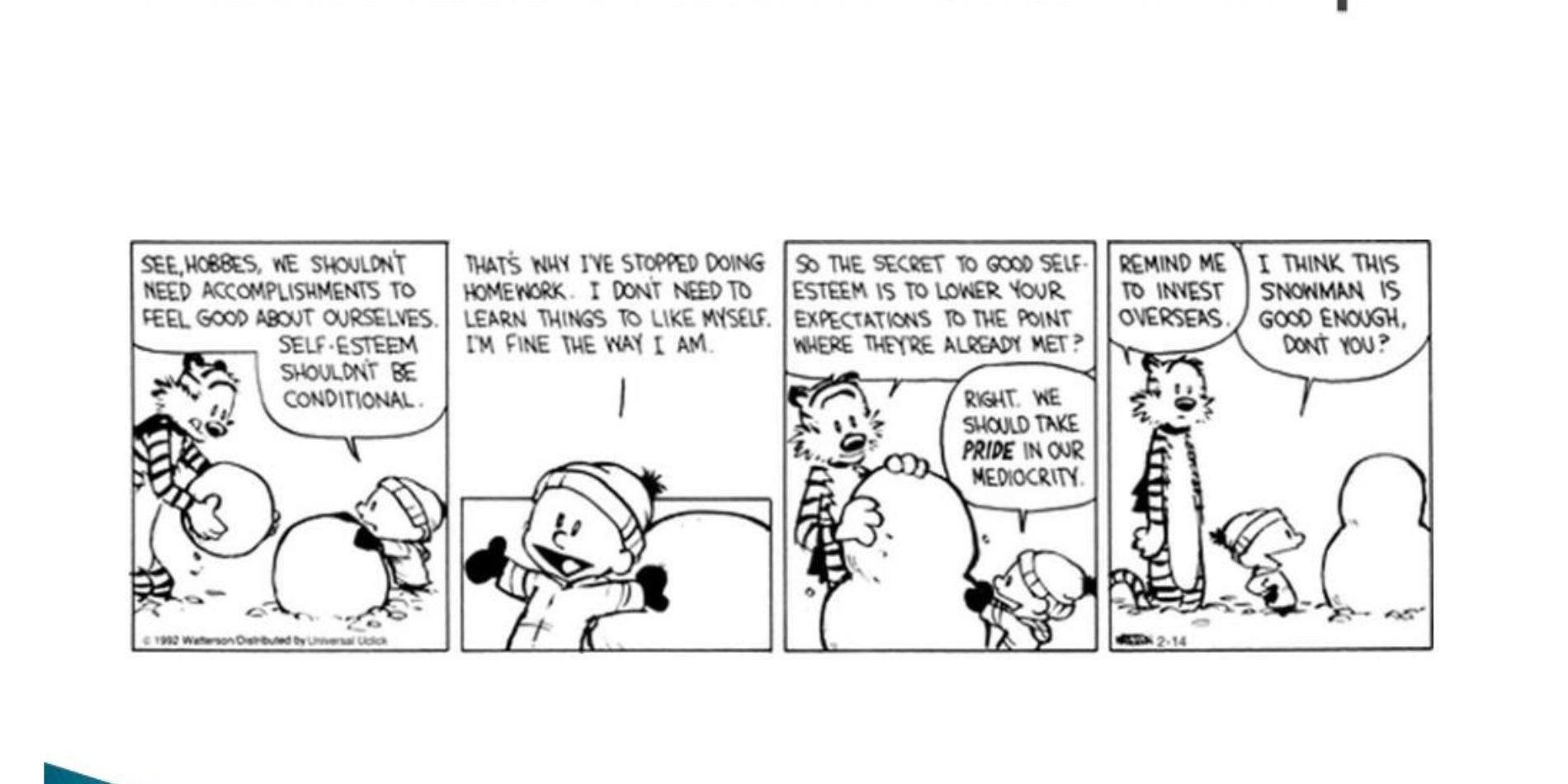 calvin and hobbes revel in mediocrity
